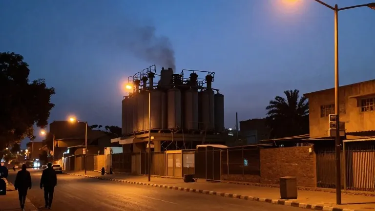 Illustration for: Khartoum residents face long blackouts after drone strike on power station